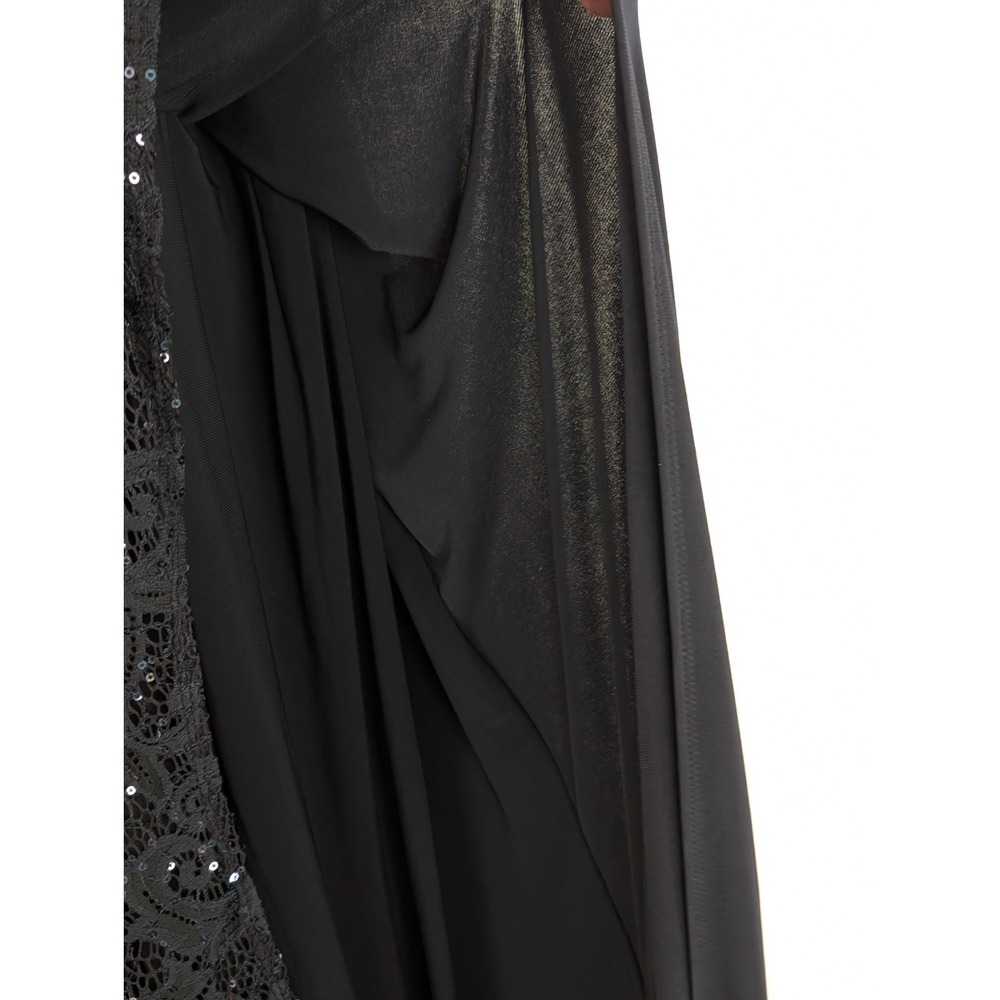 R&M Richards Navy Sequin Lace One Shoulder Jumpsuit Size 16 Evening Formal - Picture 6 of 10